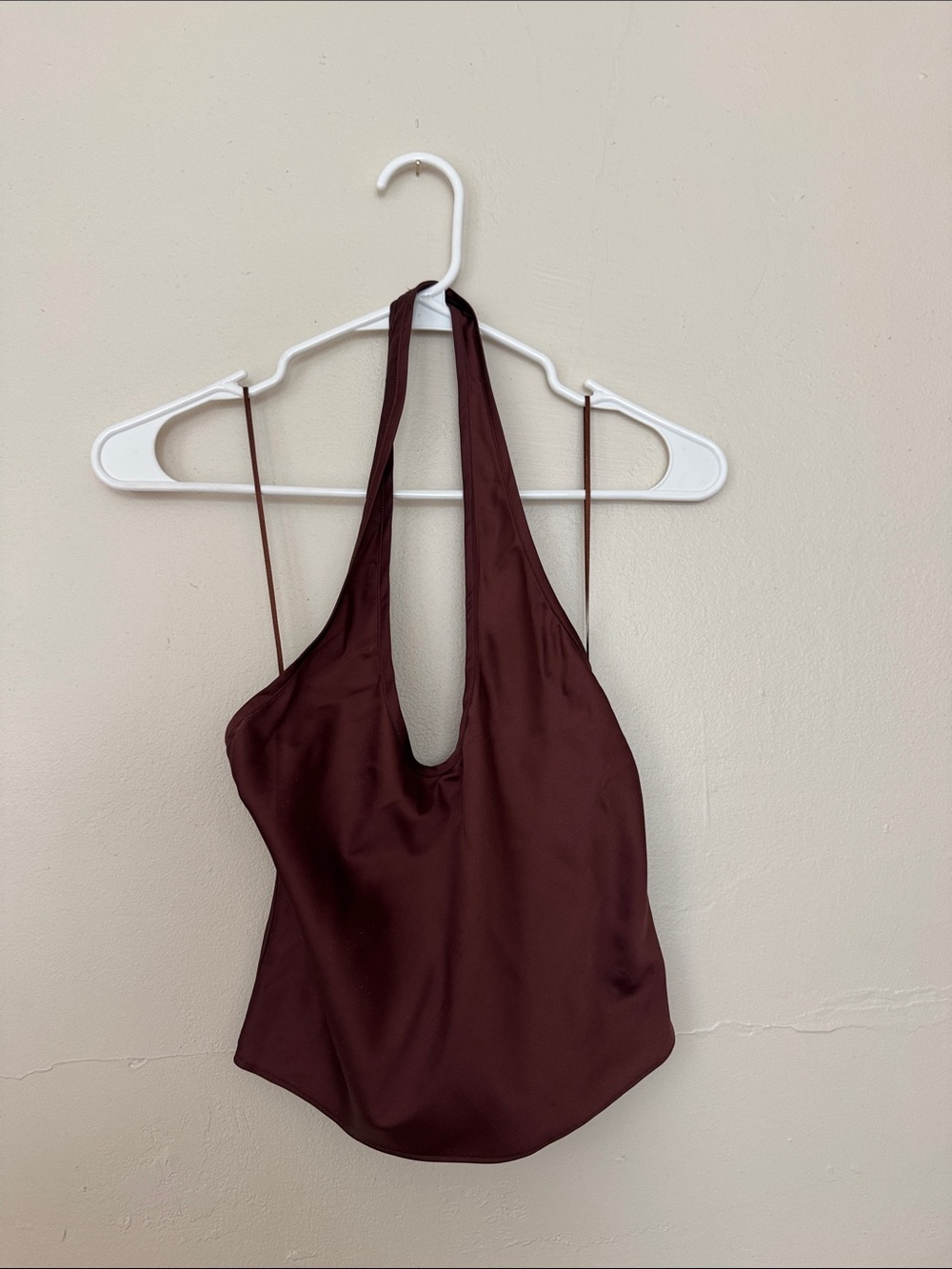 Lioness Burgundy Halter Crop Top